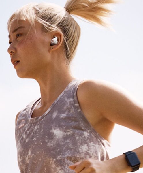Beats Fit Pro running