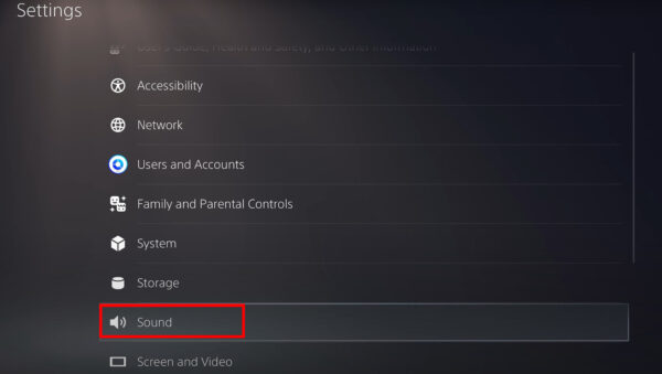 PS5 Sound Settings
