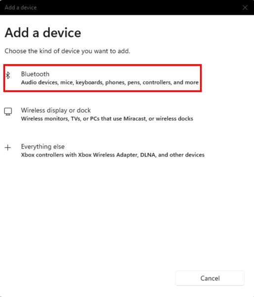 Windows 11 Bluetooth Device Pairing