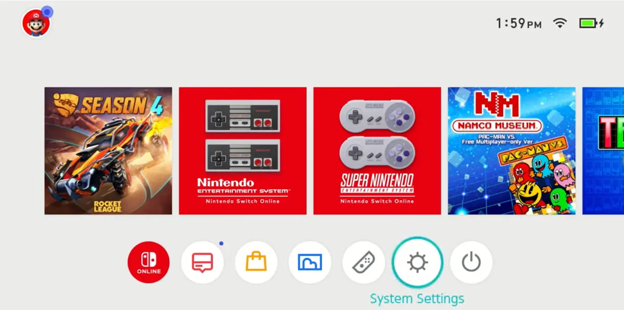 Nintendo Switch Settings
